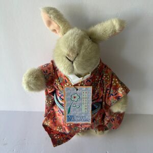 Bunny Rabbit Hoppy Kyoto Blossem Dressed Plush Stuffed Muffy 1992 Asian Kimono